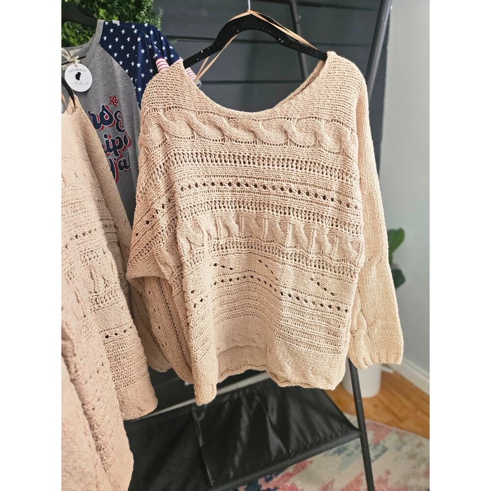 Easel Khaki Knit Sweater